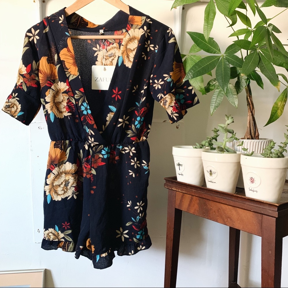 Zaful Romper w/ flower print